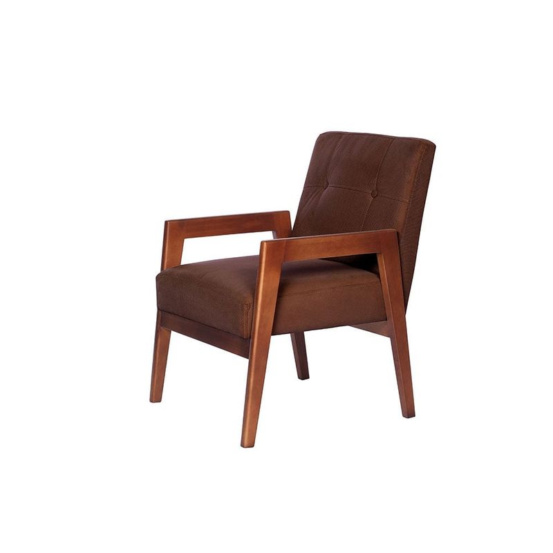 LATAM HOME - Sitial Latam Home Munich Tela Velvet Chocolate y Madera