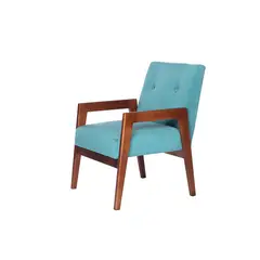 LATAM HOME - Sitial Munich Turquesa, Tela Velvet y Estructura de Madera