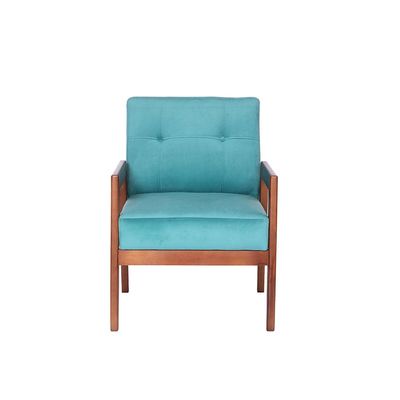 Imagen 2 del producto Sitial Munich Turquesa Tela Velvet y Estructura de Madera