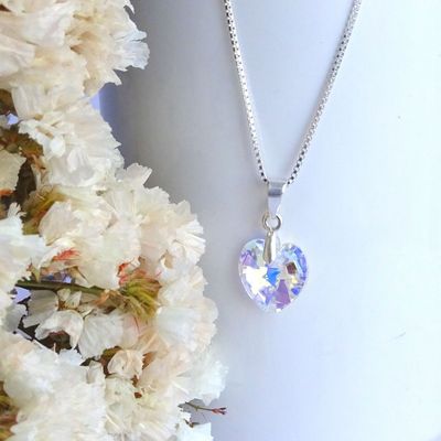 Imagen 2 del producto Cadena De Plata veneciana con Cristal Corazón AB