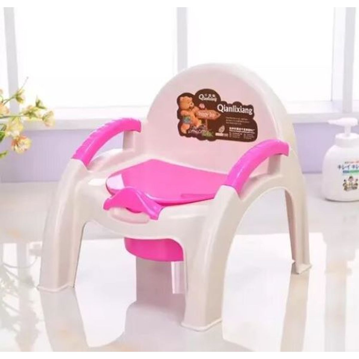 GENERICO - Pelela Bacinica Silla Portatil Infantil Con Espaldar rosada