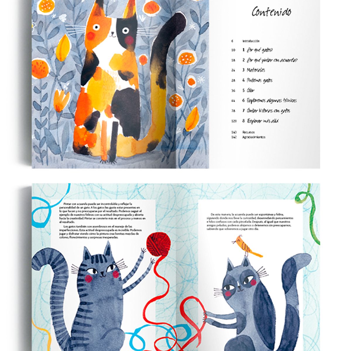 EDITORIAL CONTRAPUNTO - Acuarela y gatos de Editorial Contrapunto