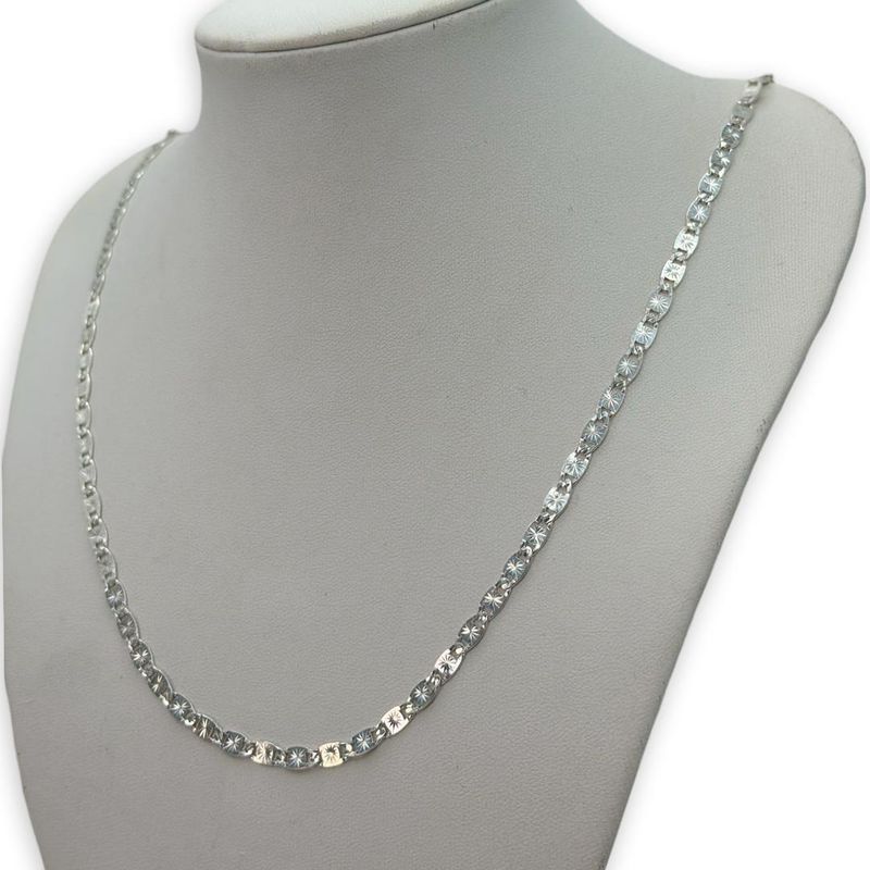 GENERICO - Collar Cadena Hombre Eslabon Estilo Gucci Marina Plata