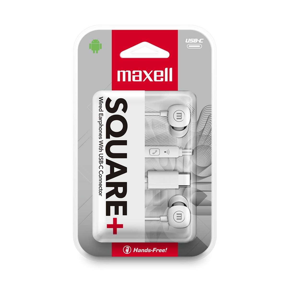 MAXELL - Audífonos Maxell Tipo C Square Blanco