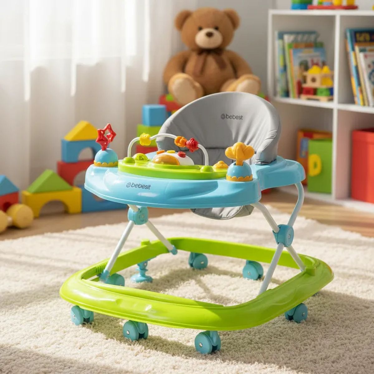 BEBESIT - Andador Musical Airbus Verde
