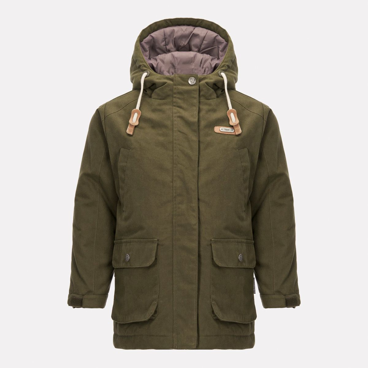 LIPPI - Chaqueta Niña Peumo Canvas Hoody Jacket Oliva Oscuro Lippi