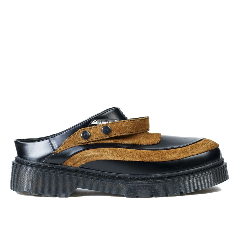 LANDAZURI - Zapato Cuero Mule Adriático Café Negro Landazuri