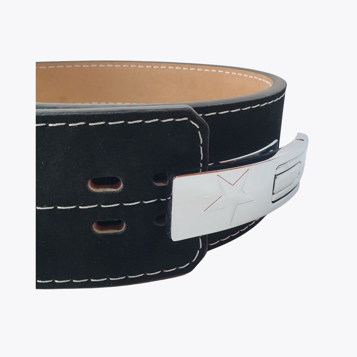 GENERICO - Cinturón Lumbar de Cuero con Palanca Profesional para Levantamiento de Pesas