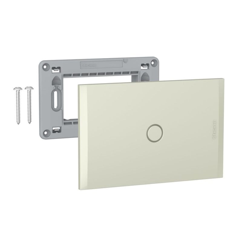 BTICINO - Placa Tapa Ciega con Soporte Perla Bticino