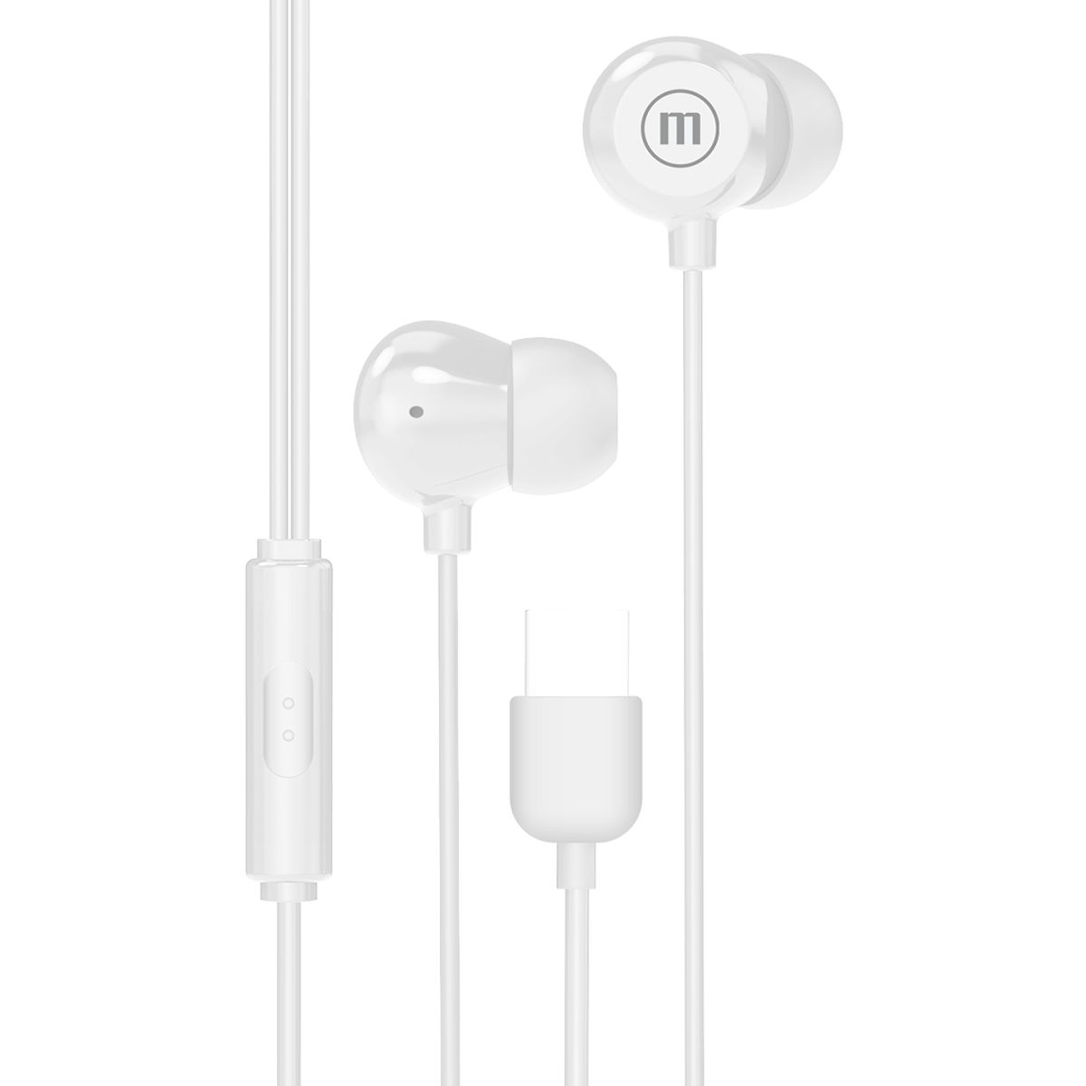 MAXELL - Audífonos Maxell IN-BAX Con Micrófono In Ear Tipo C Blanco