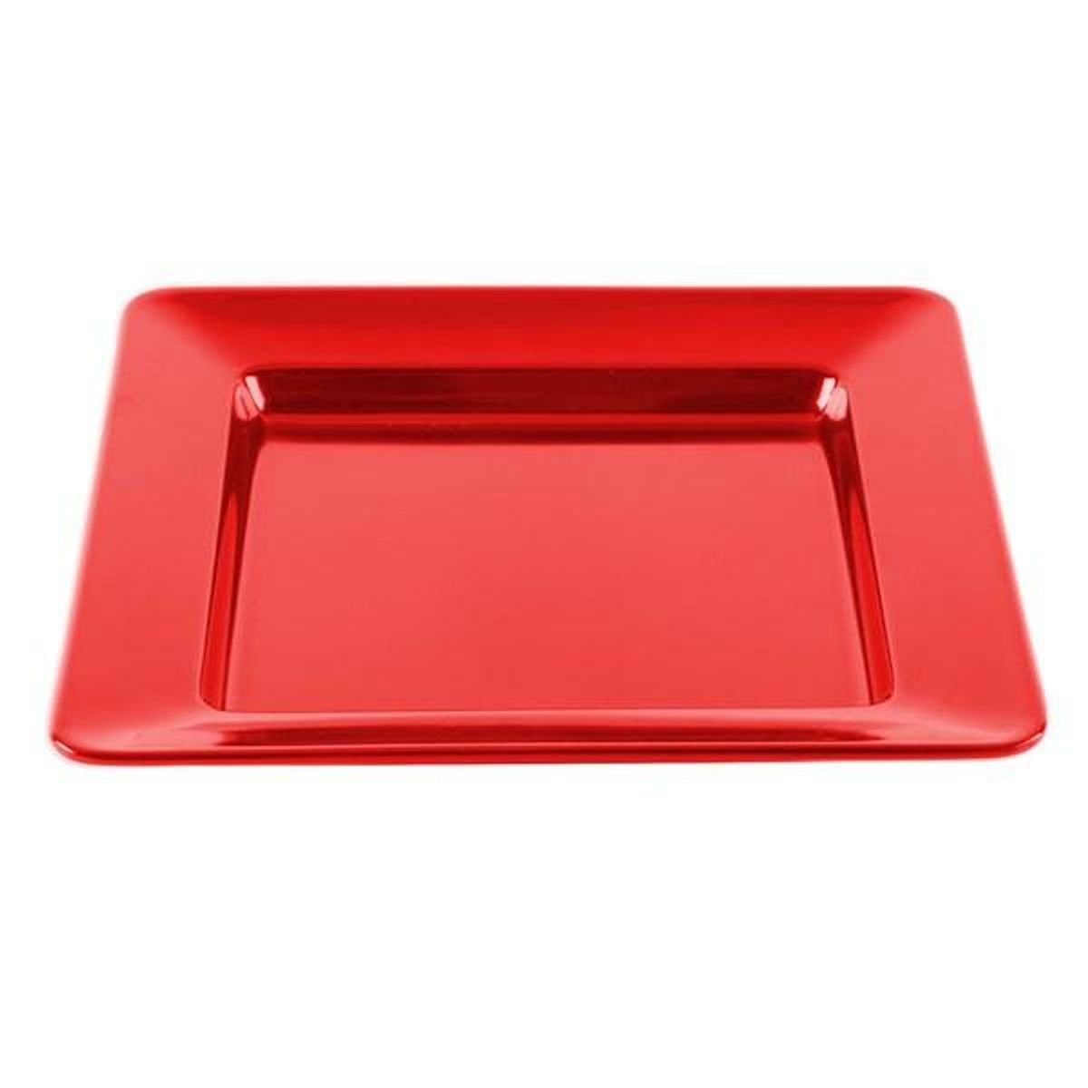 GENERICO - PLATO CUADRADO MELAMINA ROJA 30x30 cm IMAHE