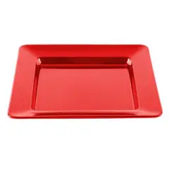 IMAHE - PLATO CUADRADO MELAMINA ROJA 30x30 cm