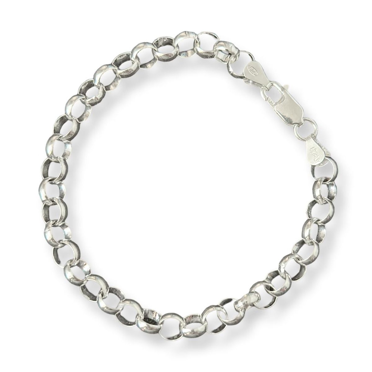 GENERICO - Pulsera Hombre Rolon Gruesa Plata Fina 925 Mas Caja