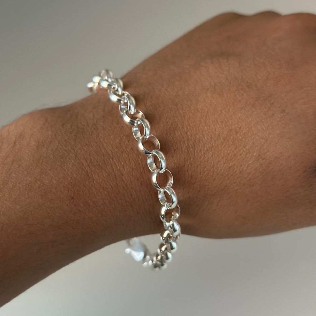 GENERICO - Pulsera Hombre Rolon Gruesa Plata Fina 925 Mas Caja