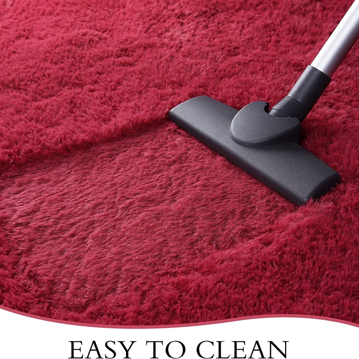 GENERICO - alfombra DE INVIERNO PELUDA BURDEO SUAVE antideslizante 180x200 cm
