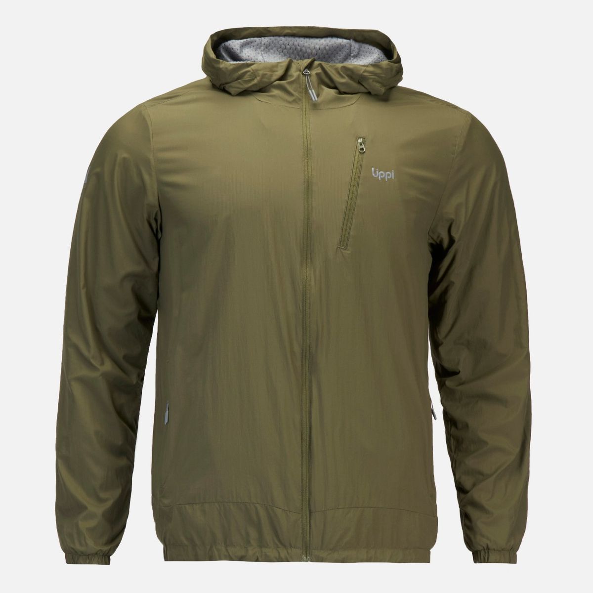 LIPPI - Chaqueta Hombre Spry Windbreaker Nano-F Hoody Jacket Verde Oscuro Lippi