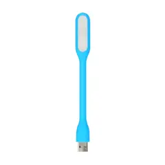 GENERICO - Pack 2 Mini Luz Led Flexible Portatil Usb Celeste