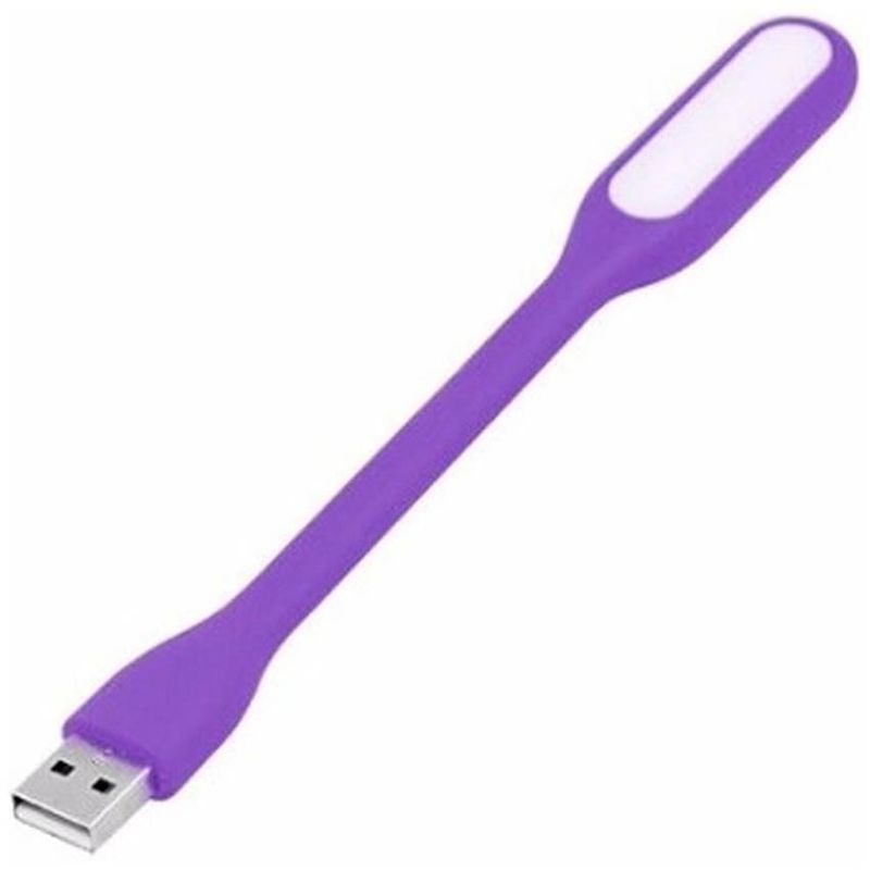 GENERICO - Pack 2 Mini Luz Led Flexible Portatil Usb Morado