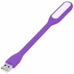 GENERICO - Pack 2 Mini Luz Led Flexible Portatil Usb Morado