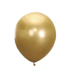 GENERICO - Globo Diseño Cromado Dorado - 5pcs