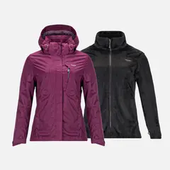 LIPPI - Chaqueta Mujer Tres Cruces Fusion-3 Hoody Jacket Vino Oscuro