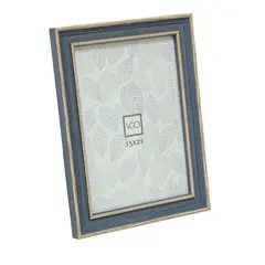 VGO - Marco simil madera combinado Celeste 15x21 cm