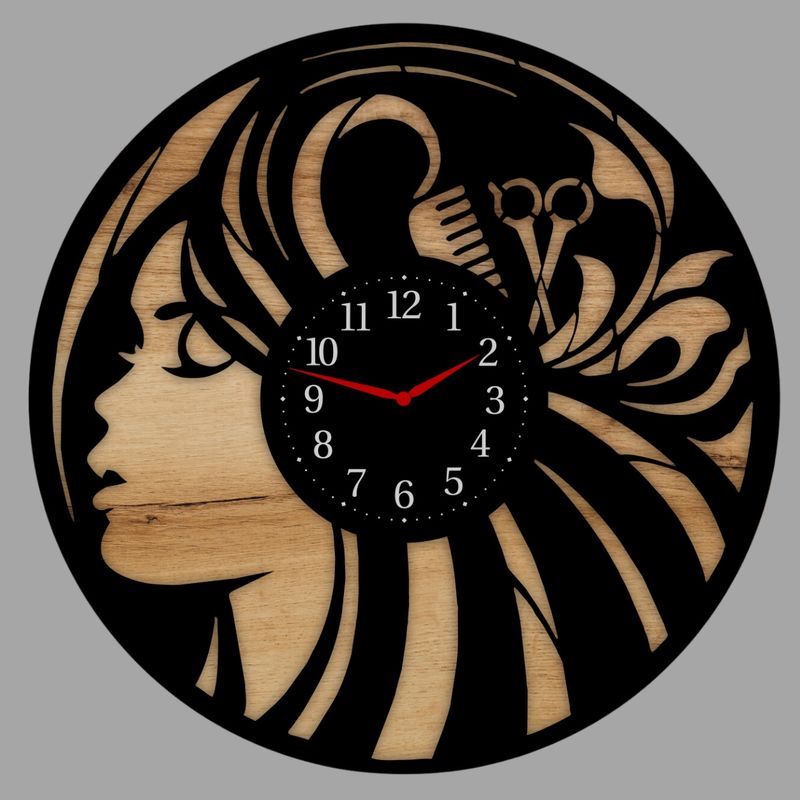 GENERICO - Reloj Artesanal Pared 31cm - Peluqueria