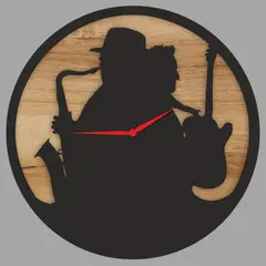 GENERICO - Reloj Artesanal Pared 31cm - Jazz