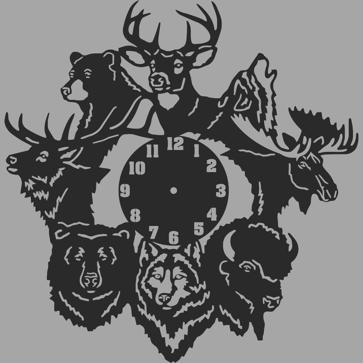 GENERICO - Reloj Artesanal Pared 31cm - Animales