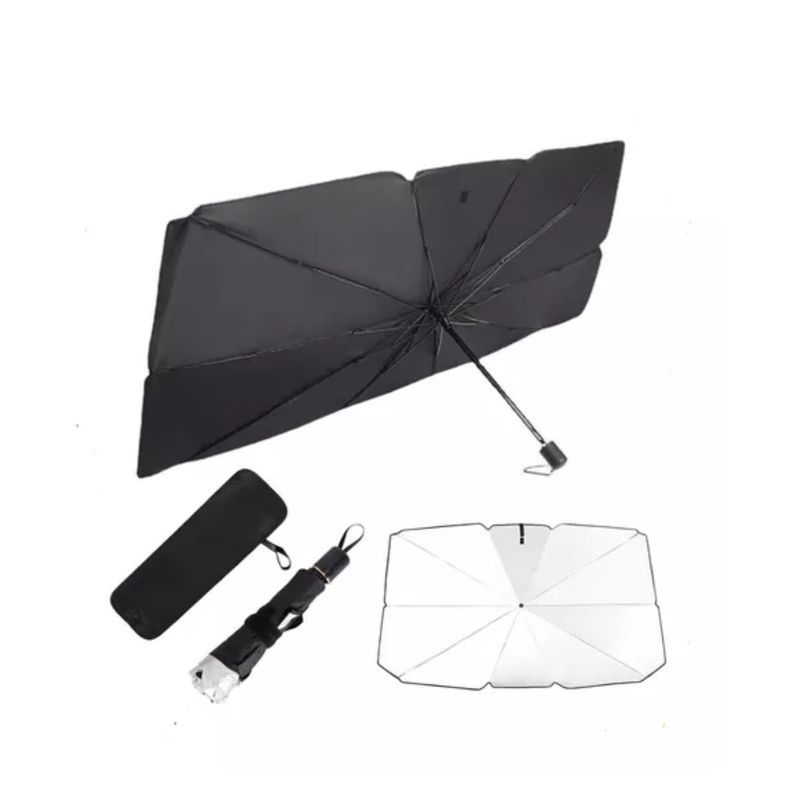 GENERICO - Quitasol Tipo Sombrilla Para Auto Parasol Retractil Parabris