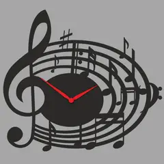 GENERICO - Reloj Artesanal Pared 31cm - Musica