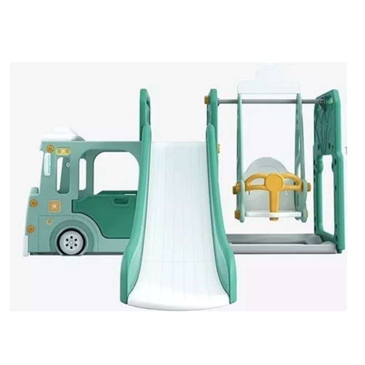 JUGUETON - Set 3 en 1 Autobús Tobogán y Columpio