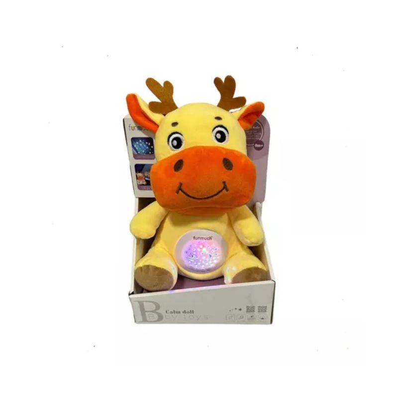 GENERICO - Peluche Musical Para Bebe Luz Nocturna Ruido Color Amarillo