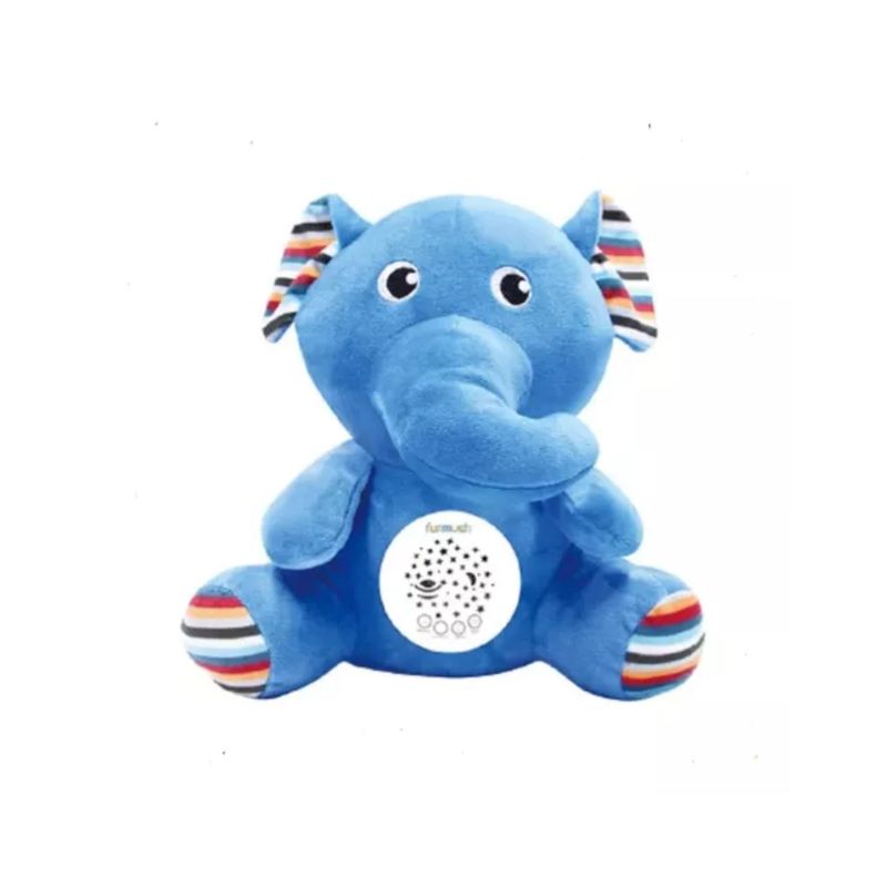 GENERICO - Peluche Musical Para Bebe Proyector Luz Nocturna Ruido Azul
