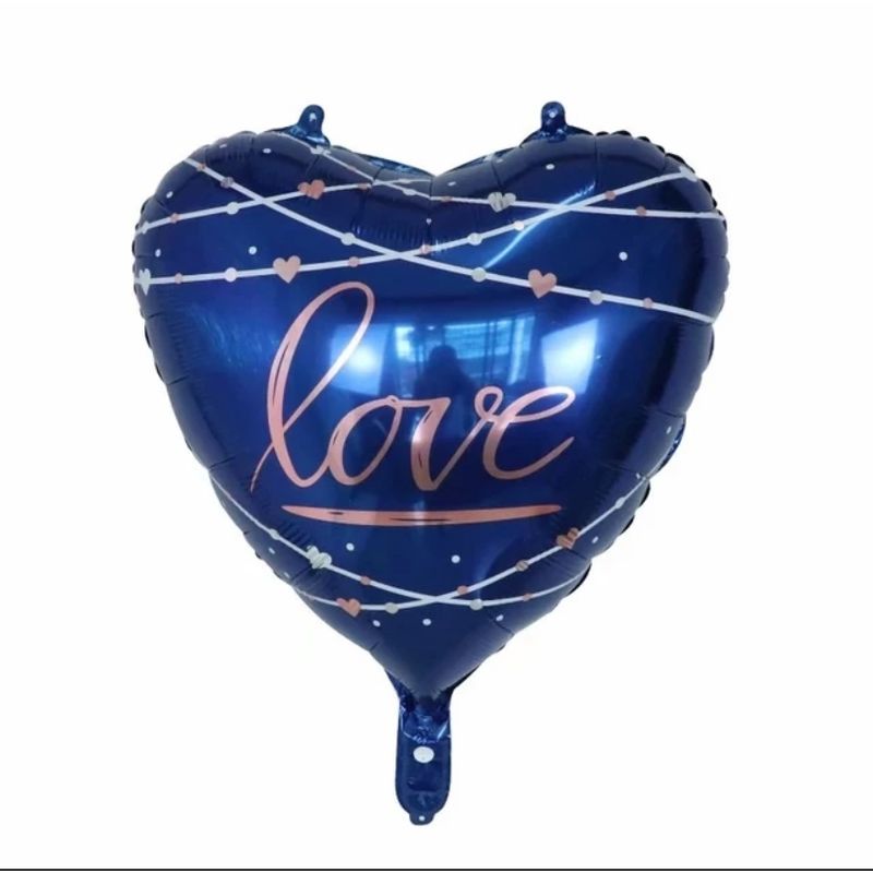 GENERICO - Globo Diseño Corazon Azul Marino - Love