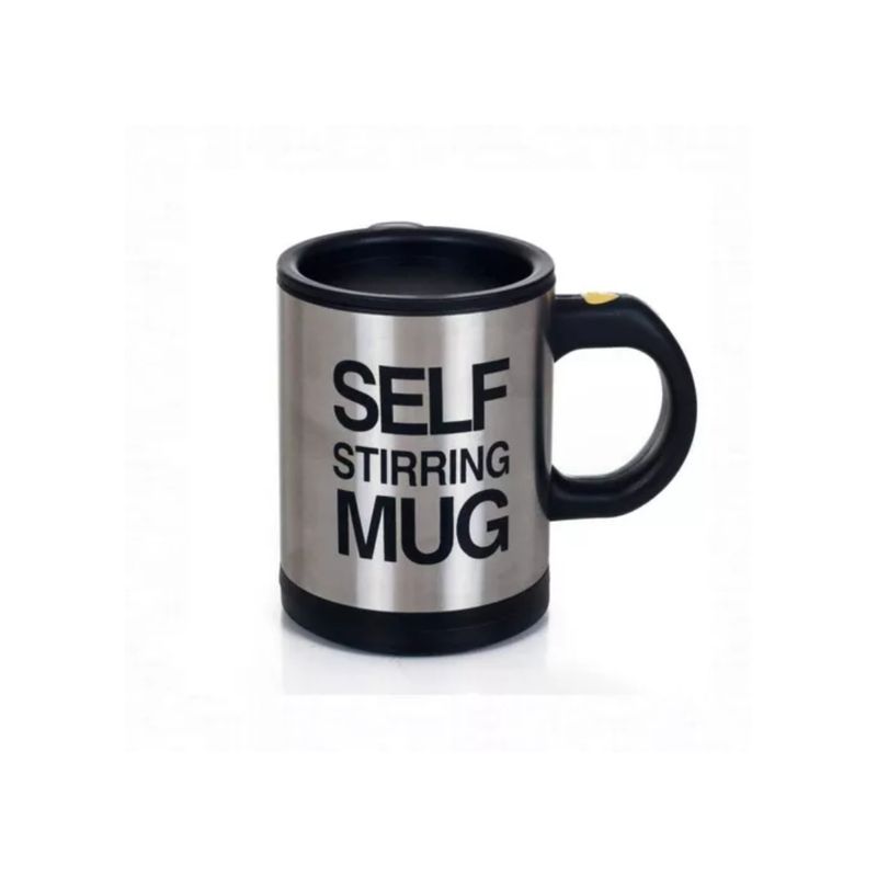 GENERICO - Tazón Mug Self Stirring + Revolvedor Automático EléctricoColor Negro