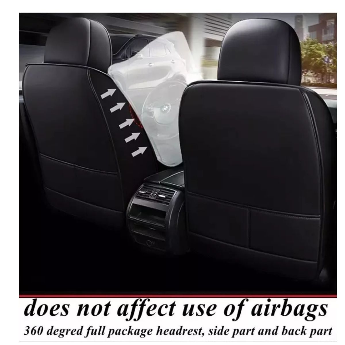 GENERICO - Kit Funda Cubre Asiento Cuero Auto Premium Luxury Almoadilla