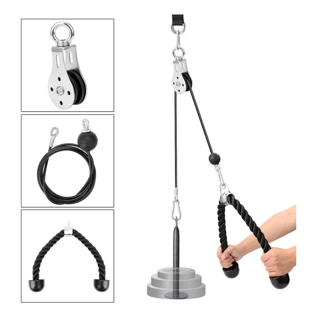 GENERICO - Home Triceps Pulley Set Tricep Rope Accessories