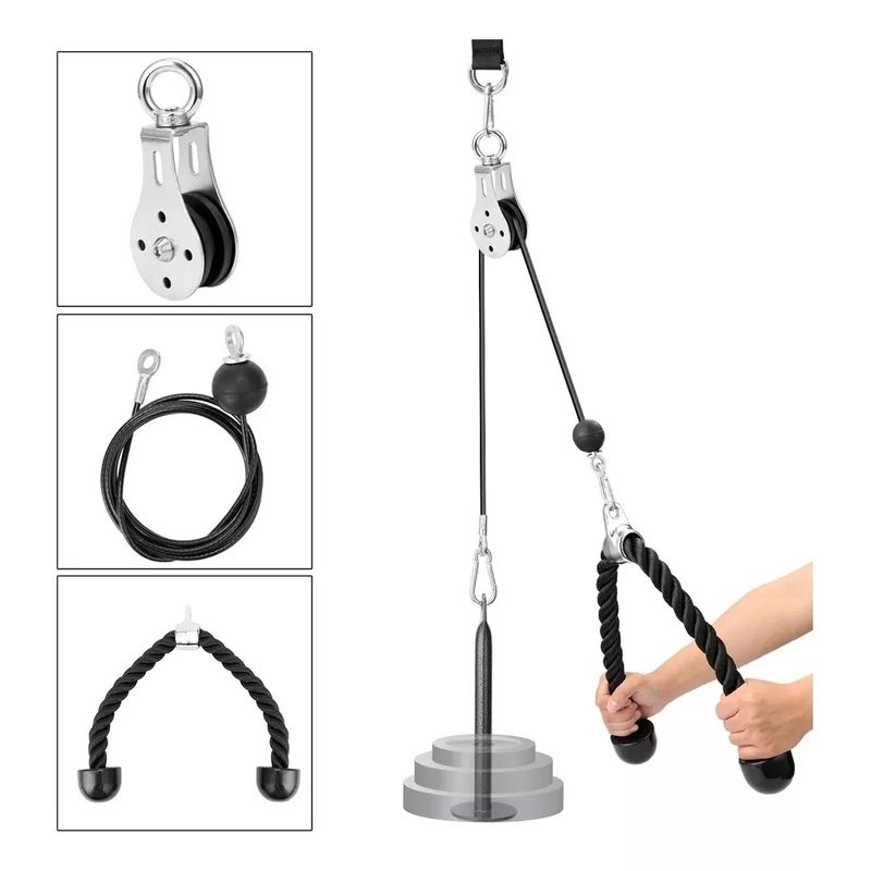 GENERICO - Home Triceps Pulley Set Tricep Rope Accessories
