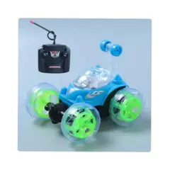 GENERICO - Oferta Auto Loco Giro 360 Luces 3d Recargable Niños, Azul