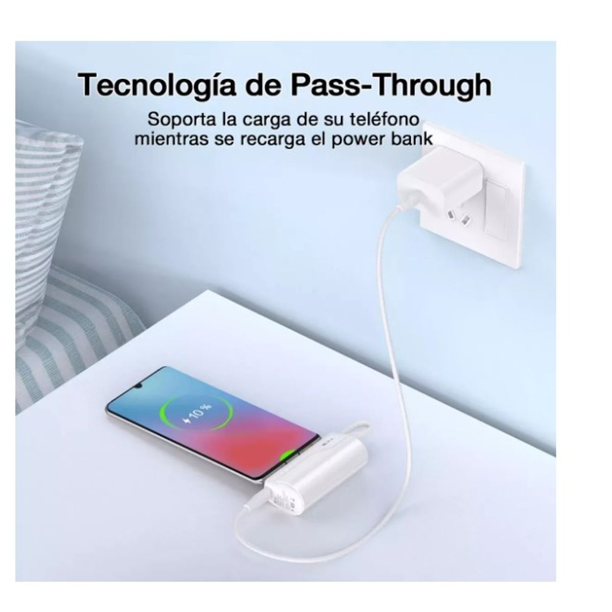 GENERICO - Mini Batería Portátil Salida Tipo C 4500mah Cargador Celular