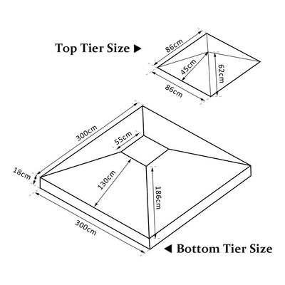 Imagen 2 del producto Repuesto De Techo Para Toldo Pérgola 3x3 Mt