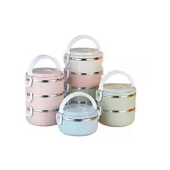 GENERICO - Fiambrera Térmica Portátil Para Comida Contenedor 3 Niveles