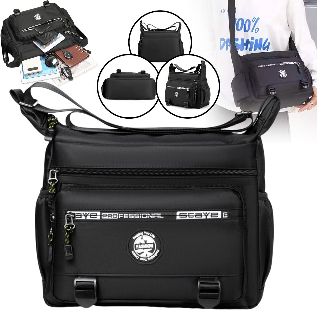 EDWINAYY - Bandolera De Hombro Multiusos Gran Capacidad