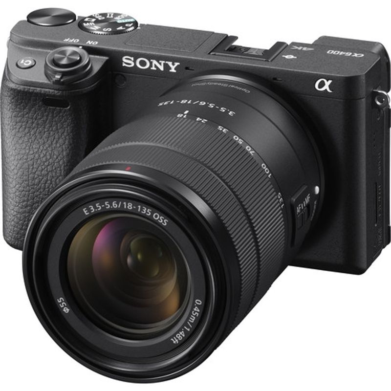 SONY - Sony a6400 con lente de 18-135 mm Cámara sin espejo