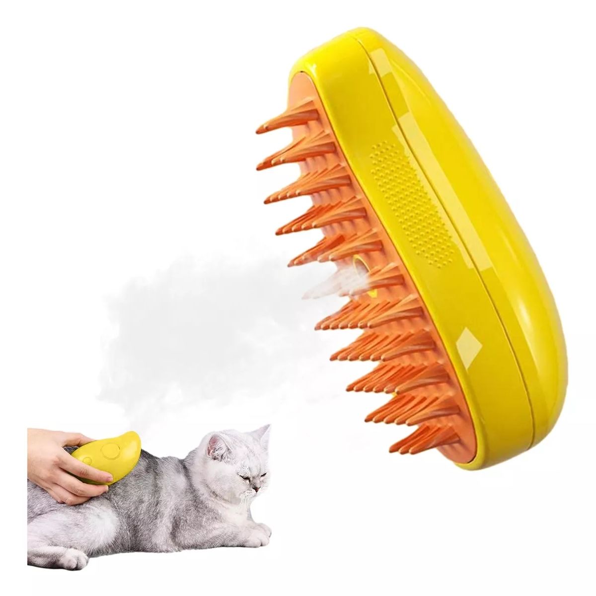 KUANGYE - Cepillo De Vapor Para Gatos 3 En 1, Autolimpiante.