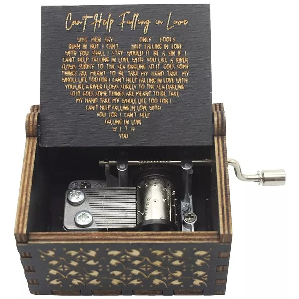 KUANGYE - Negra caja musical de madera - Cant Help Falling In Love