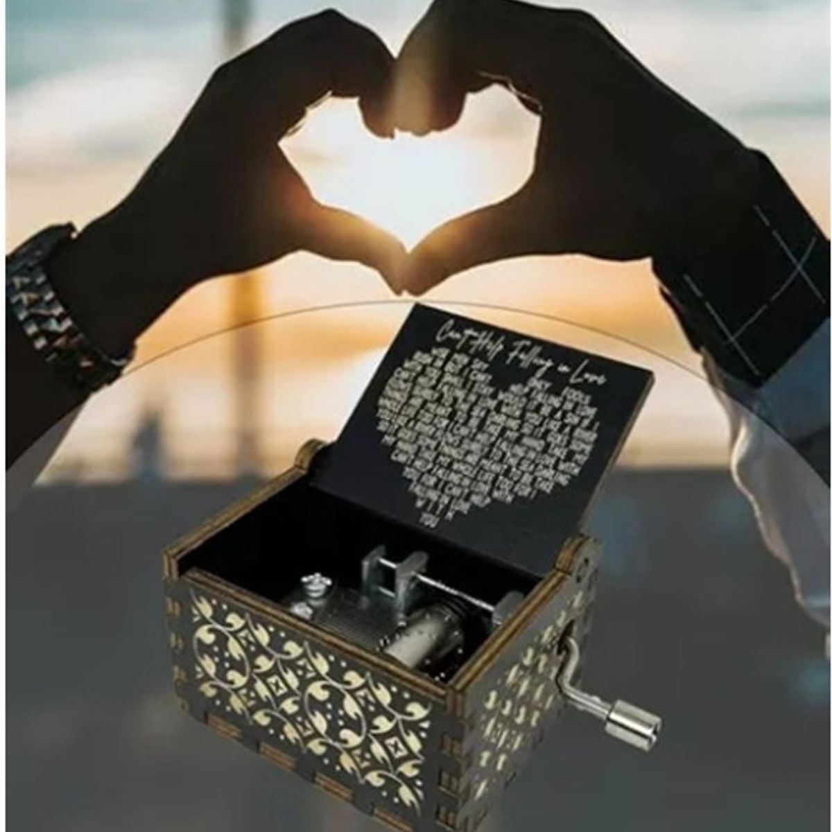 KUANGYE - Negra caja musical de madera - Cant Help Falling In Love