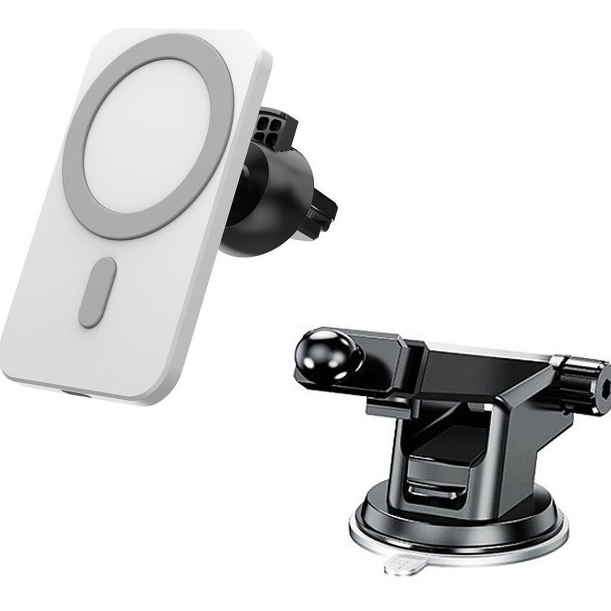 GENERICO - Cargador Para iPhone Auto Inalámbrico Carga Rapida - Blanco