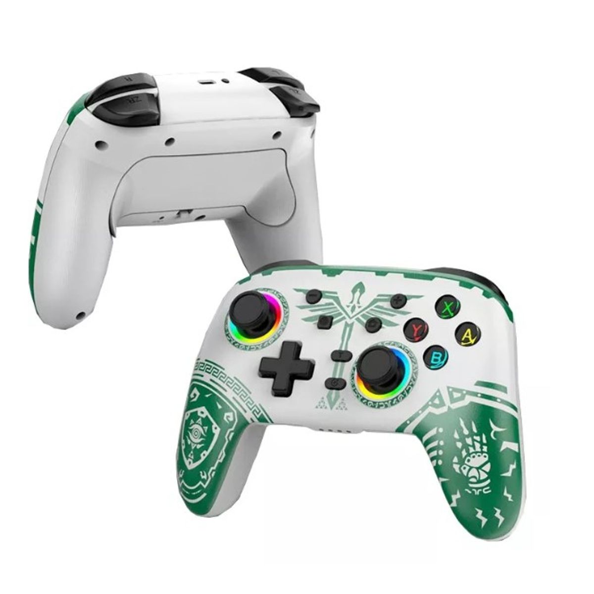 GENERICO - Control Genérico Rgb Nintendo Switcholedlitepcmóvil Blanco Verde